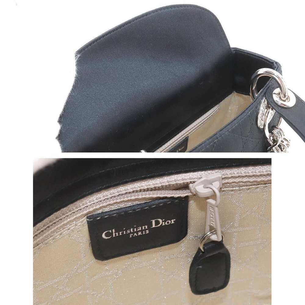 Dior Mini Crystal Lady Dior Cannage Handbag Princess Diana Satin Bag w Strassing - Picture 7 of 16